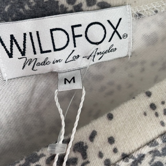 WILDFOX Python Stripe Daphne V-Neck long sleeve top - Picture 3 of 13